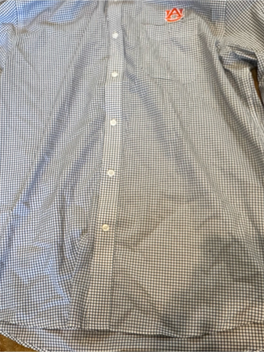 Cutter And Buck Auburn Button Down Checkbox Dress Shirt Sz M